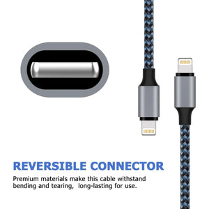Apple MFi Tanúsítvánnyal Rendelkező iPhone Töltő - Fehér Lightning Kábel Szett (1 m, 3×2 m, 3 m) Gyorstöltéssel - BShopy