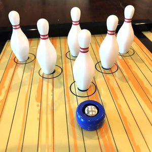 Asztali Bowling Játék – Hordozható Családi Társasjáték Gyerekeknek és Felnőtteknek, Extra Nagy Játékszőnyeggel - BShopy