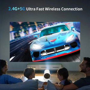 BLux Hordozható Mini Projektor - Fehér, 1+8 GB, Beépített Memóriás LED Projektor Otthonra és Utazáshoz - BShopy