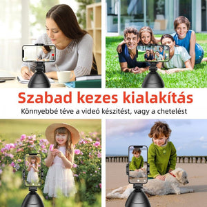 Bshy Mozgáskövető Telefontartó - 360° Automata Követés, Szelfi és Videókészítés - BShopy