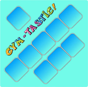 Gym Tastic Egerpad – 28x28 cm, Kék, Csúszásgátlós Aljatattal - BShopy