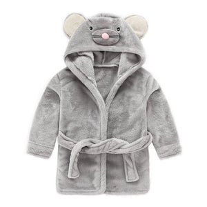 IEUUMLER Gyerek Köntös - Kisegér Mintás, Kapucnis (120 - as Méret) - BShopy