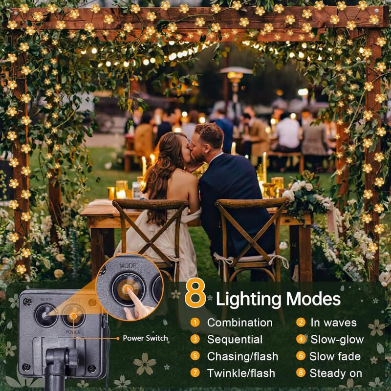 InnooTech LED Cseresznyevirág Fényfüzér – 5 m, Meleg Fehér Fény - BShopy