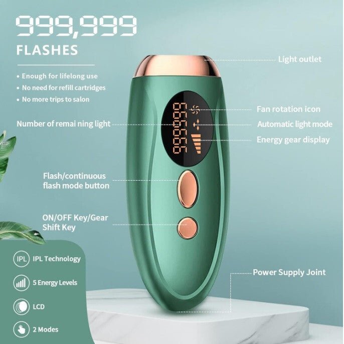 IPL Otthoni Szőrtelenítő Eszköz Smaragdzöld és Bronz Színben - Hatékony és Kényelmes - BShopyX001ML3KMT_9