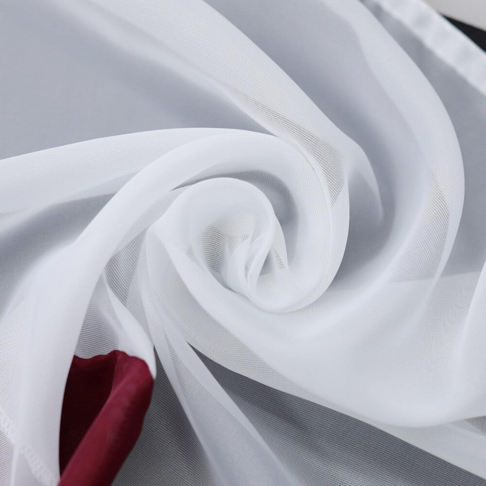 Joyswahl Fehér Panelfüggöny Bordó Csíkkal - 120x45 cm Méret - BShopy