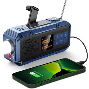 Multifunkciós Hordozható Rádió - Bluetooth, Powerbank, Napelemes, Vészlámpa - BShopy