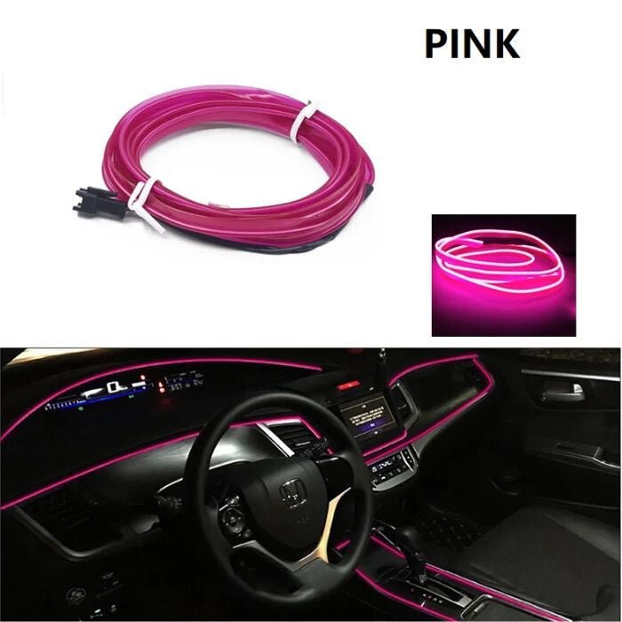 OneLED Autós LED szál, vágható LED fény, Dekoratív fénycsík, Szivargyújtós Töltővel 2m (Lila) - BShopyCARLED006_3