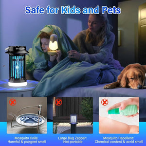 PALONE MWS-091 Elektromos UV Szúnyogirtó Lámpa – 2 az 1-ben Kempinglámpa és Rovarcsapda, Akár 100 m²-BShopy
