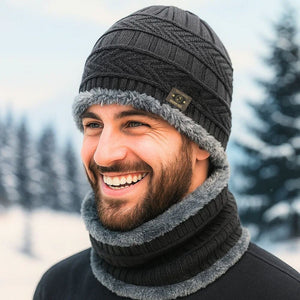 Polár Sapka és Sál Szett - Fekete, Meleg és Puha Téli Kiegészítő Férfiaknak és Nőknek - BShopy