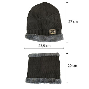 Polár Sapka és Sál Szett - Fekete, Meleg és Puha Téli Kiegészítő Férfiaknak és Nőknek - BShopy
