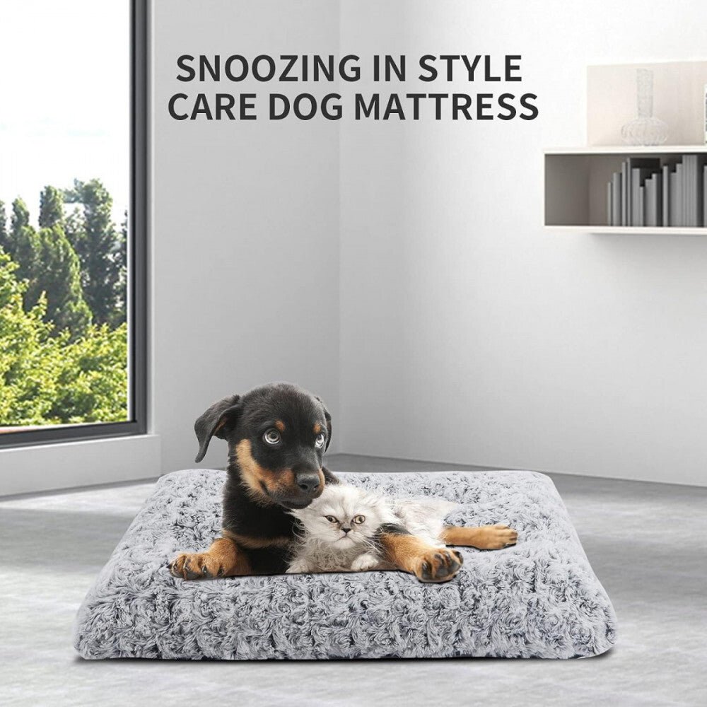 TEFOMATE Rövid Szőrű Plüss Kutyaágy M (Szürke) - BShopyX001F4O31P_3