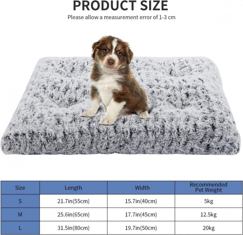 TEFOMATE Rövid Szőrű Plüss Kutyaágy M (Szürke) - BShopyX001F4O31P_5