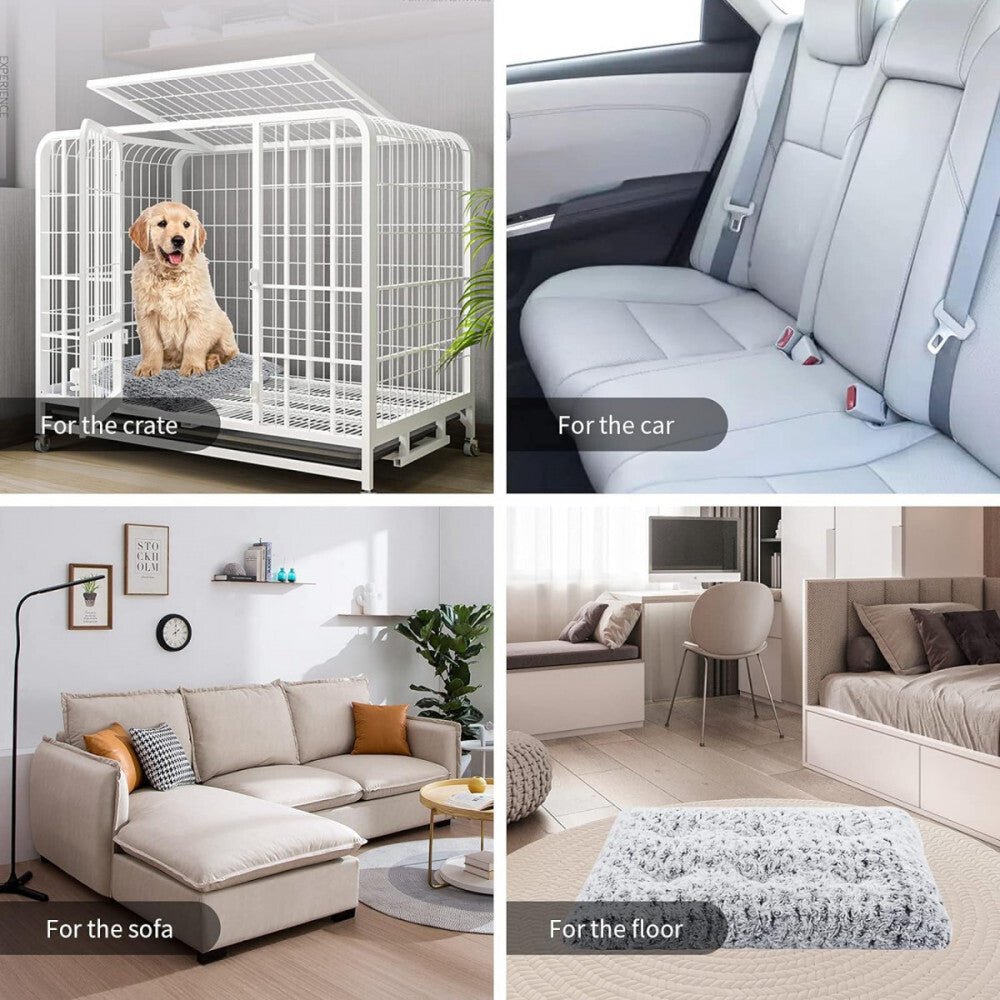 TEFOMATE Rövid Szőrű Plüss Kutyaágy M (Szürke) - BShopyX001F4O31P_6