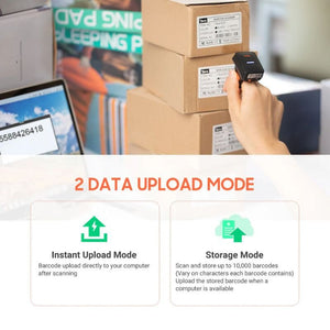 Tera Ergonomikus Gyűrűs Vonalkódolvasó – 1D & 2D QR, Bluetooth / 2.4G / USB Csatlakozás - BShopy