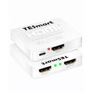 TESmart HDMI Splitter 1x2 – 4K@60Hz HDMI 2.0 Elosztó, Tükrözött Megjelenítés – Fehér - BShopy
