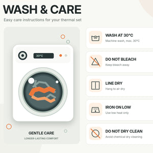 Férfi termo aláöltözet mosási útmutatója – gépi mosás 30 °C-on