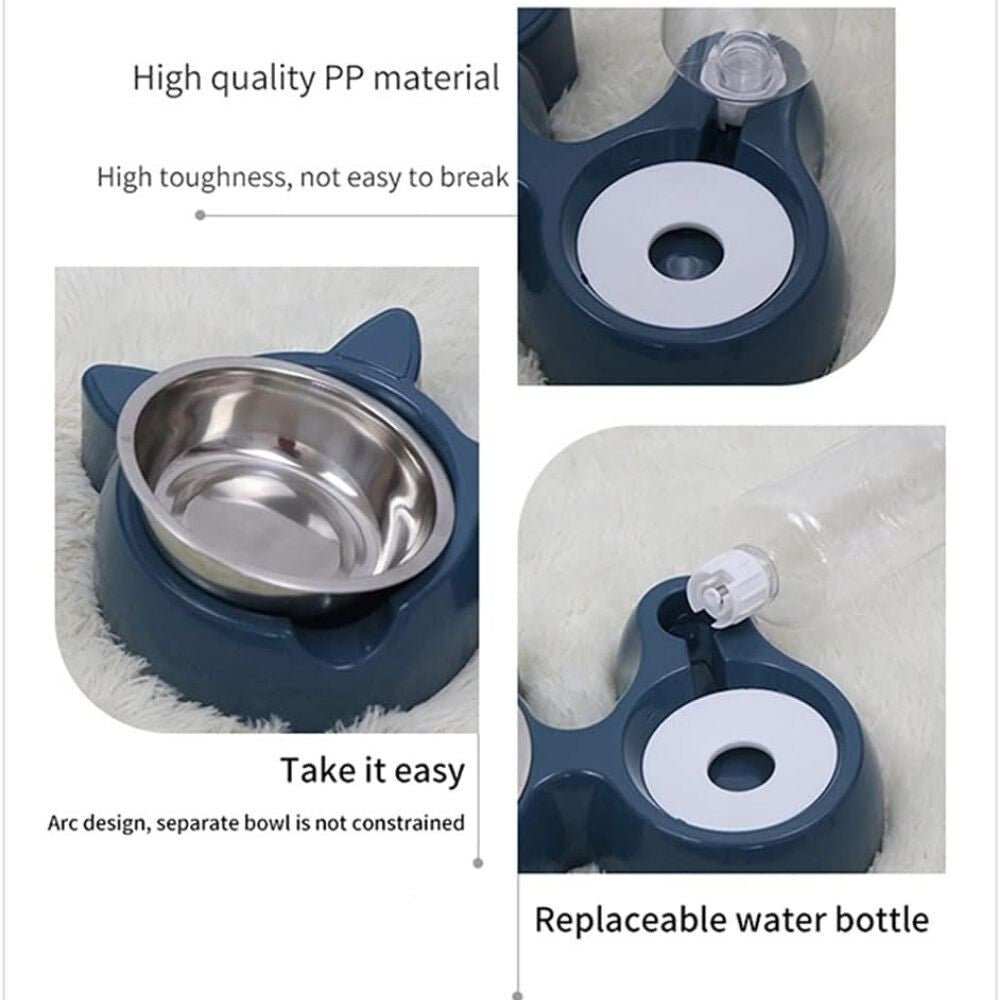 Zonsuse Macsaka Etetőtál Automatikus Vízadagolóval - BShopyetető tál vízadagolóvalháziállat etetőmacska etető 2 - az - 1 - benX0018W8GWL_1