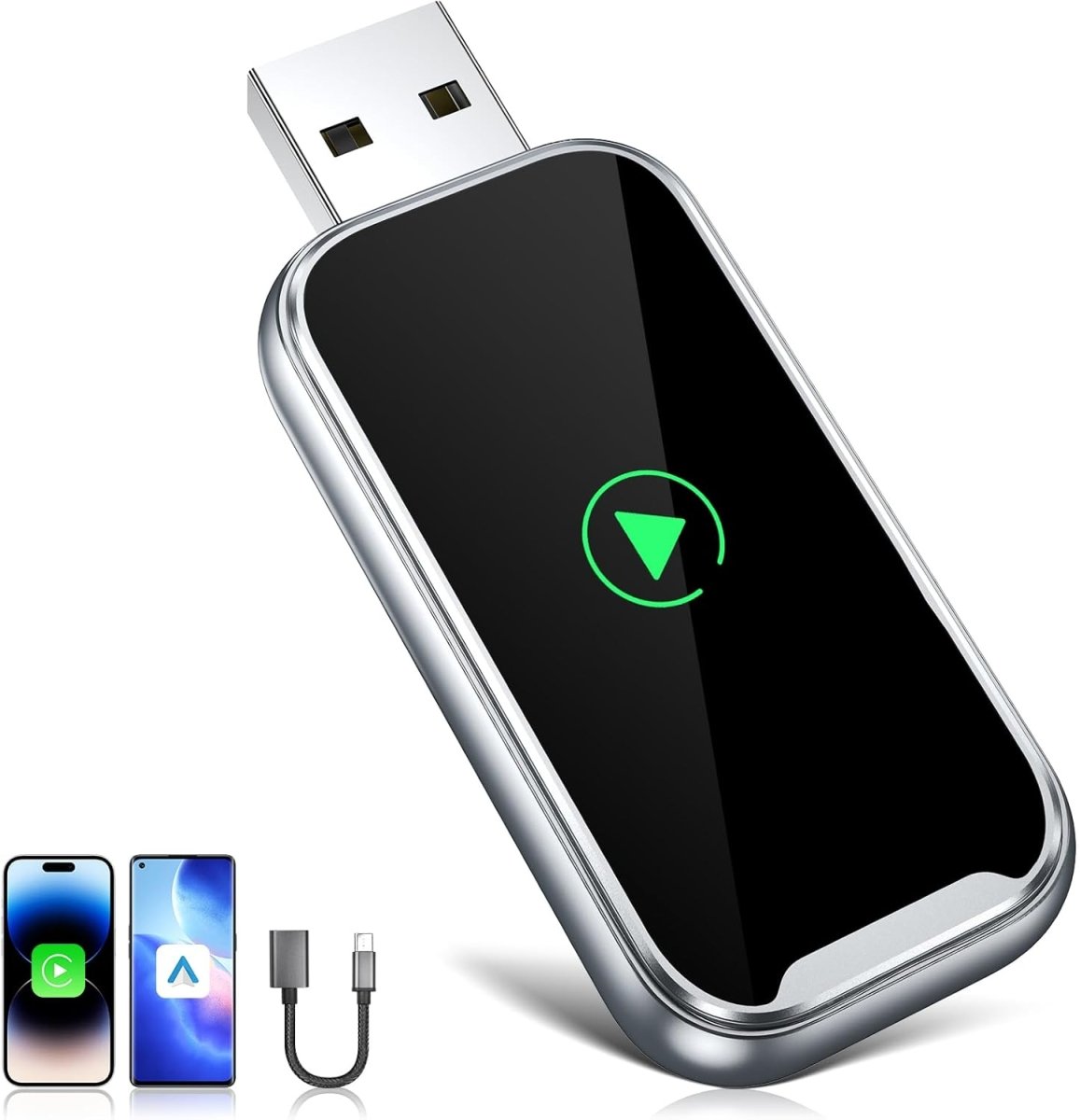 2 az 1 - ben Wireless CarPlay és Android Auto Adapter – Vezeték nélküli autós kapcsolat egyszerűen - BShopy