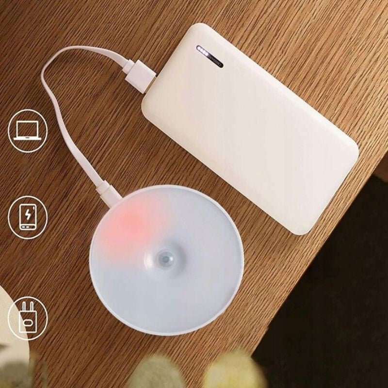 2 db 16 LED - es Mozgásérzékelős Éjszakai Lámpa – USB - s, Sárga Fényű - BShopy