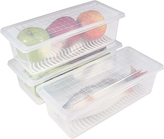 77L 3 darabos Élelmiszer Tároló Doboz Szett – 29×12×9 cm, Átlátszó Műanyag - BShopyfrissentartó dobozhűtőszekrény tárolókonyha rendszerezőX0010P4SJV_0