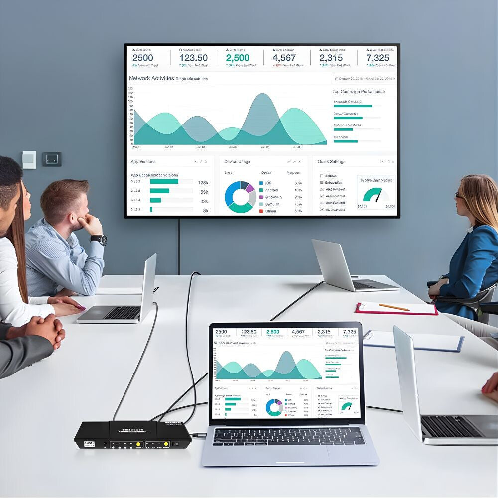 TESmart UHD HDMI Switch – 4x1 (4 Bemenet 1 Kimenet), 4K@60Hz, HDR10, Dolby Vision, S/PDIF, CEC, Audió Kimenettel (Fekete)