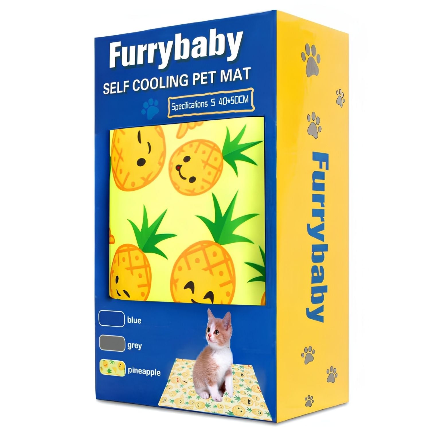 Furrybaby Ananászmintás Hűsítő Matrac Kisállatoknak - Hűtőhatású Fekhely