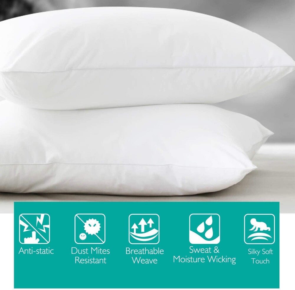 ADORIC Mikroszálas Párnahuzat 40×80 cm 2 db – Fehér - BShopyfehér párnahuzathálószoba kiegészítőmikroszálas párnahuzatX0010FZFHF_4