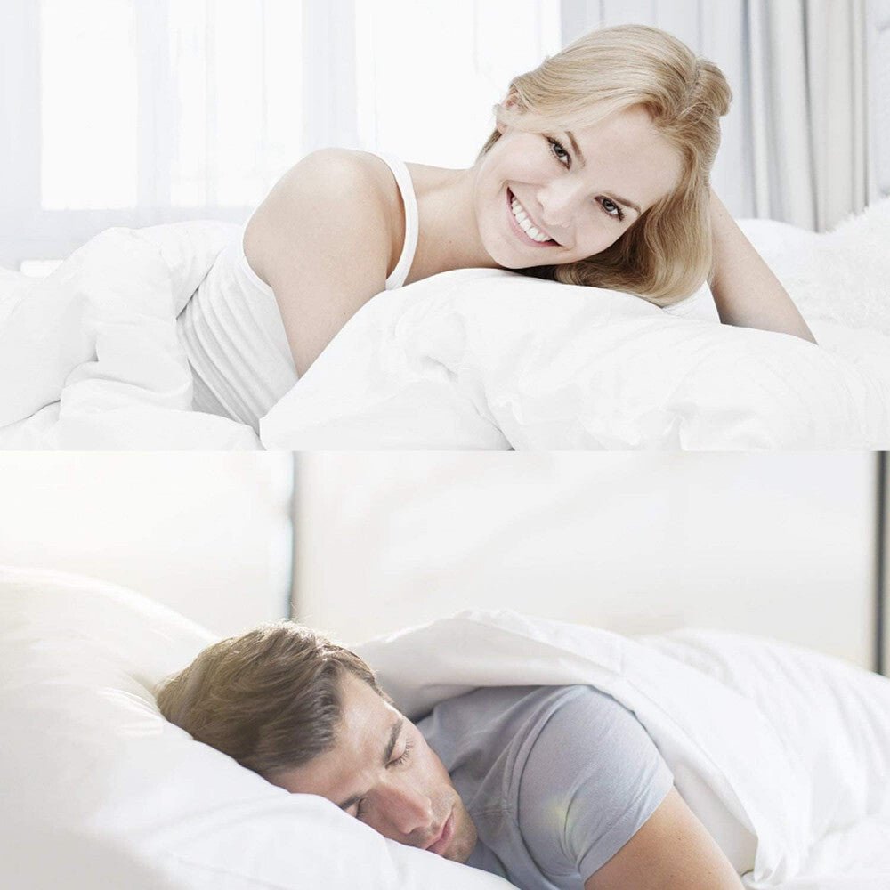 ADORIC Mikroszálas Párnahuzatok 50x75cm 2db (Fényes Fehér) - BShopyfehér párnahuzathálószoba kiegészítőmikroszálas párnahuzatX001O8NBXD_2