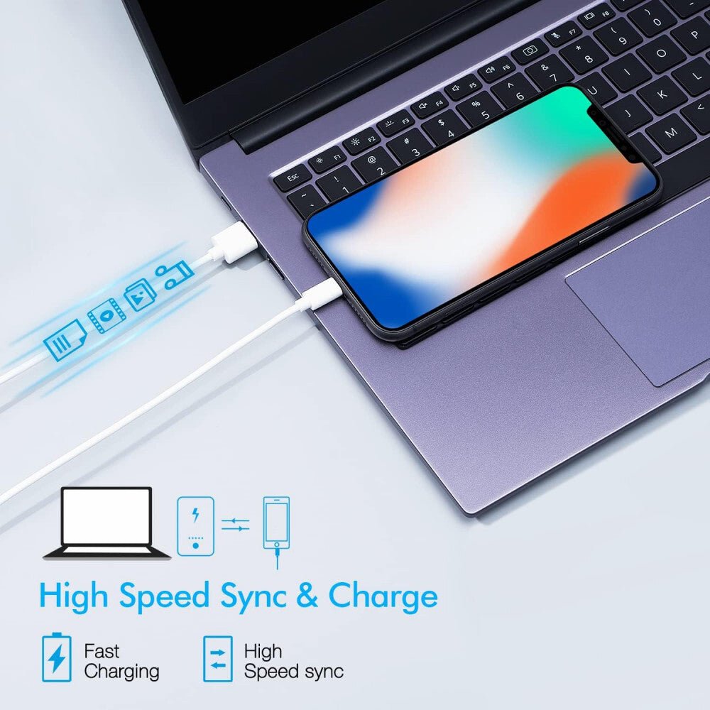 Amoner 2 - Port USB - A Fali Töltőadapter, 2 db Lightning Kábellel Apple Készülékekhez - BShopy