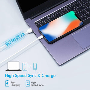 Amoner 2 - Port USB - A Fali Töltőadapter, 2 db Lightning Kábellel Apple Készülékekhez - BShopy