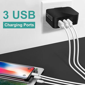 Amoner USB Gyorstöltő Hálózati Adapter – 3 USB Port, 3A - BShopy