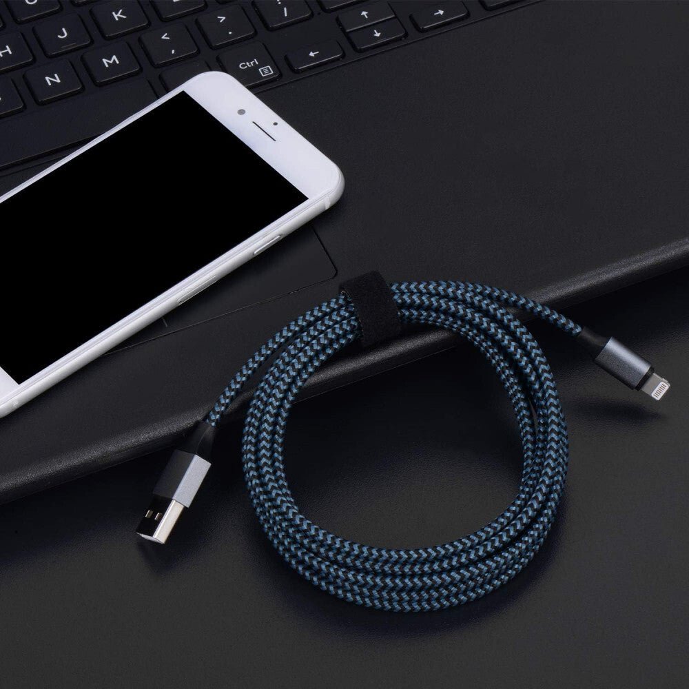 Apple MFi Tanúsítvánnyal Rendelkező iPhone Töltő - Fehér Lightning Kábel Szett (1 m, 3×2 m, 3 m) Gyorstöltéssel - BShopy