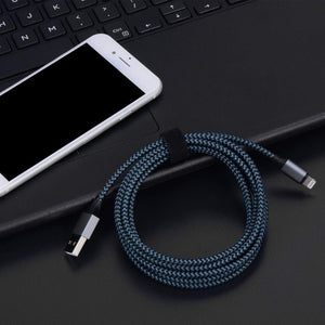 Apple MFi Tanúsítvánnyal Rendelkező iPhone Töltő - Fehér Lightning Kábel Szett (1 m, 3×2 m, 3 m) Gyorstöltéssel - BShopy