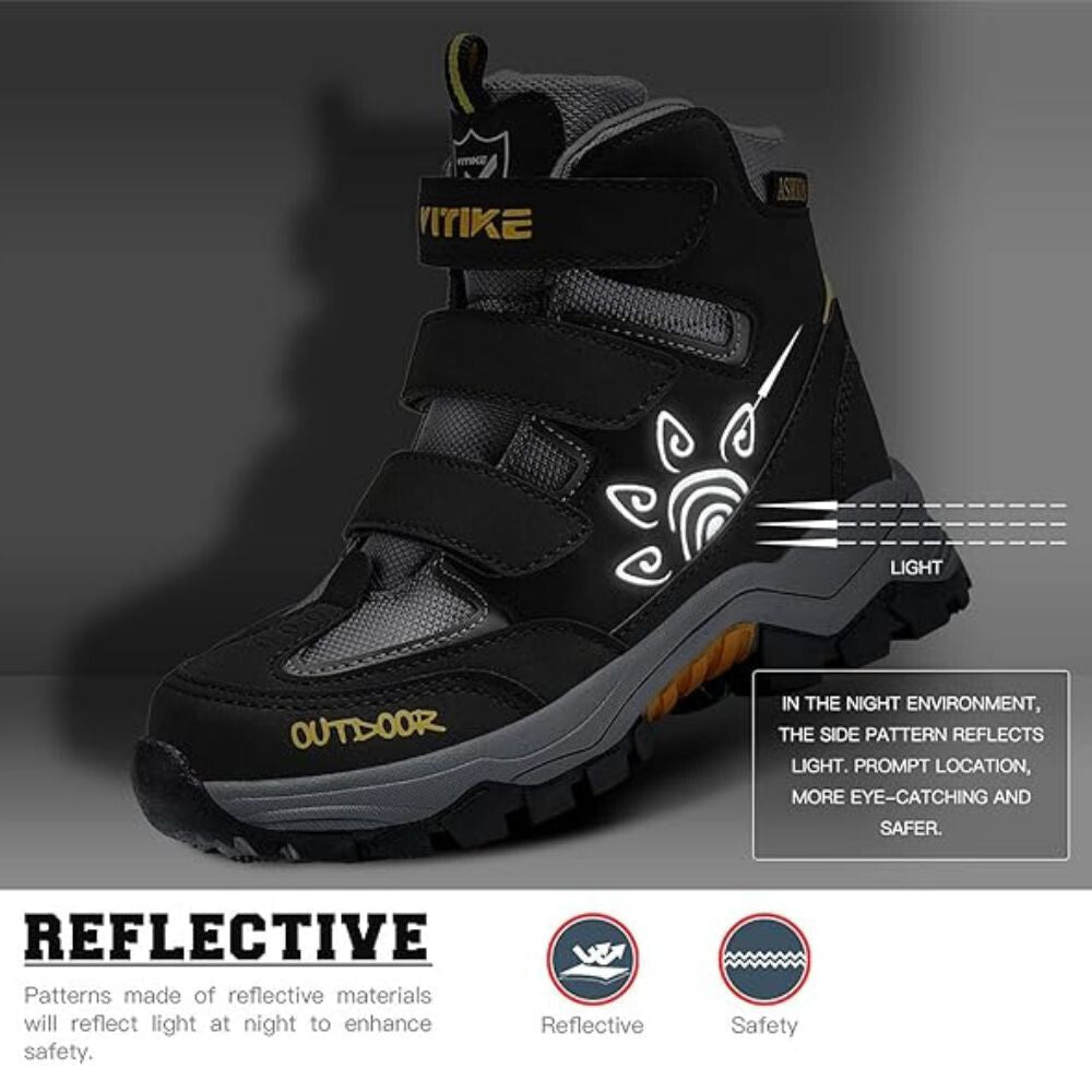 ASHION Gyerek Téli Cipő 31 - es - Sárga - Fekete Meleg Csúszásgátló Lábbeli - BShopy31 - es gyerekcipőASHION gyerek cipőcipő iskolábaX001EZ35OB_4