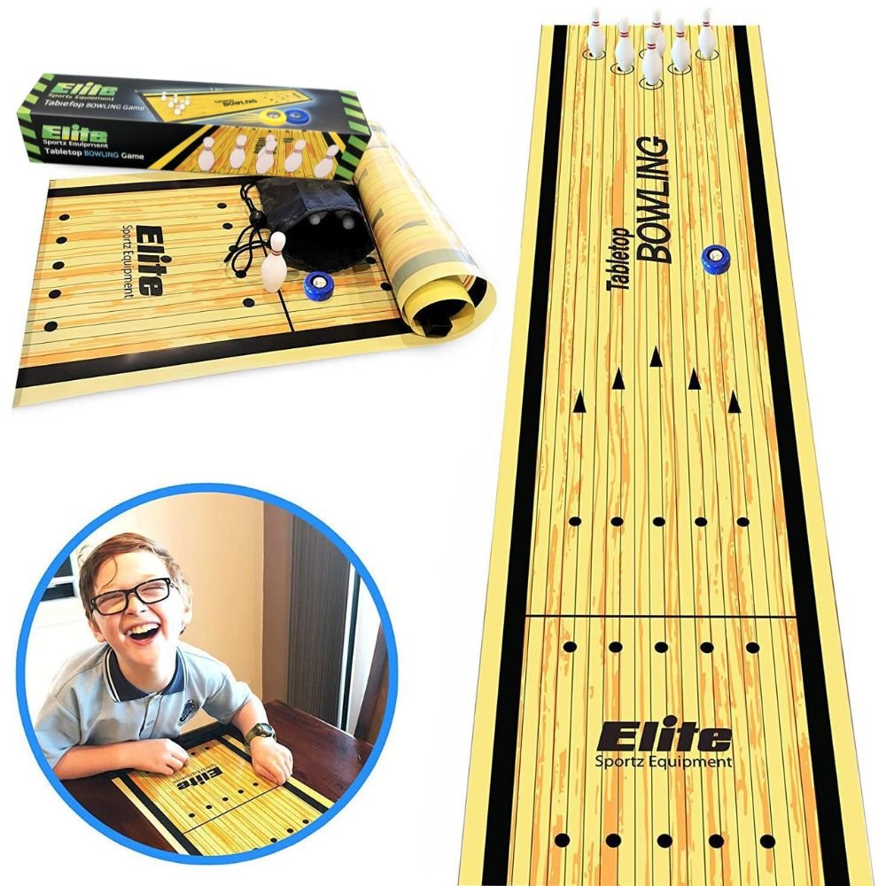 Asztali Curling és Shuffleboard Játék – Hordozható Családi Társas Gyerekeknek és Felnőtteknek - BShopy