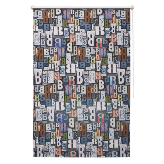 B.Banani Klemmfix Sötétítő Roló - 60 x 150 cm, Színes Betűmintás - BShopy6971583929337_0