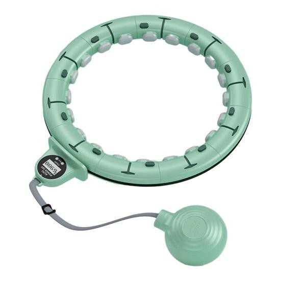 Blux Alakformáló Fitness Hulahopp Karika – Gravitációs, Súlyozott, Állítható Méretű, Zöld, max. 110 cm - BShopy