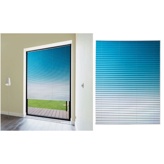 Blux Designer Sötétítő Roló 110x135 cm, Kék - Fehér Átmenettel - BShopy6952540691016_0