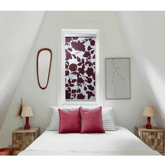 Blux Designer Sötétítő Roló 40 x 165cm - Bordó Mintával - BShopy6971583925193_0