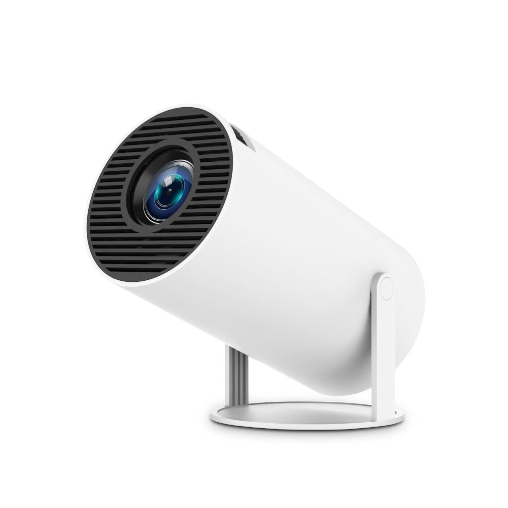 BLux Hordozható Mini Projektor - Fehér, 1+8 GB, Beépített Memóriás LED Projektor Otthonra és Utazáshoz - BShopy