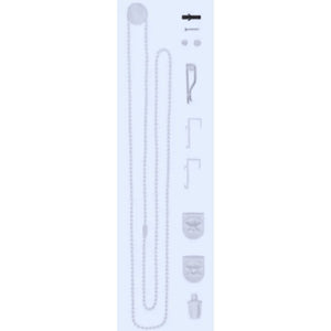 Blux Klemmfix roló 60 - 150 cm, Fehér - Kék - BShopy