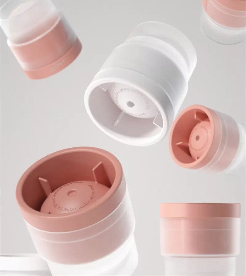 Blux Kreatív Jéggömb Készítő - Rózsaszín Szilikon Jégkocka Forma, 4 db Gömb Alakú Jéghez - BShopyEM0631_4