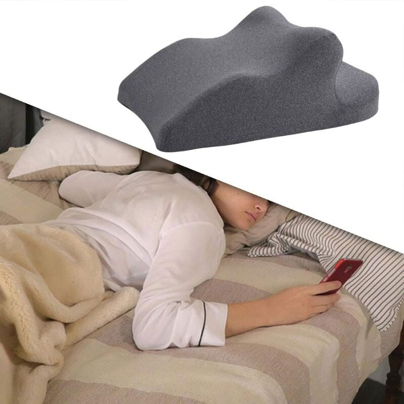 Blux Memóriahabos Multifunkciós Támasztó Párna – Háttámasz, Relax és Hason Fekvő Használatra (65×46×26 cm, Sötétszürke)-BShopy