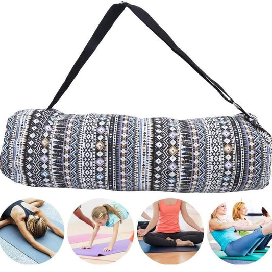 BOENCE Jógaszőnyeg Táska (Kék - Fehér Mintás) - BShopyX000RIWKP1_0