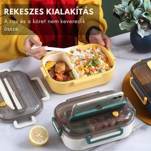 BSHOP Osztott Tárolós Ételhordó Szett 1300 ml (Sárga) - BShopy