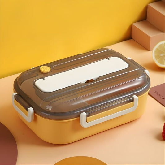 BSHOP Osztott Tárolós Ételhordó Szett 1300 ml (Sárga) - BShopyX001GC0851_0