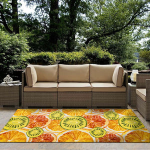 DECOMALL Gyümölcsmintás Kültéri Szőnyeg 80x150cm - BShopy