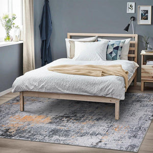 Decomall Szürke Absztrakt Stílusú Beltéri Szőnyeg 80x300cm - BShopy