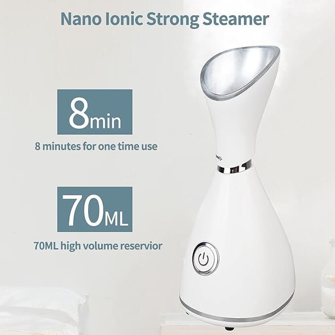 Diozo Nano Meleg Gőzös Arcgőzölő 300W – Mély Arctisztítás és Hidratálás Fehér - BShopy