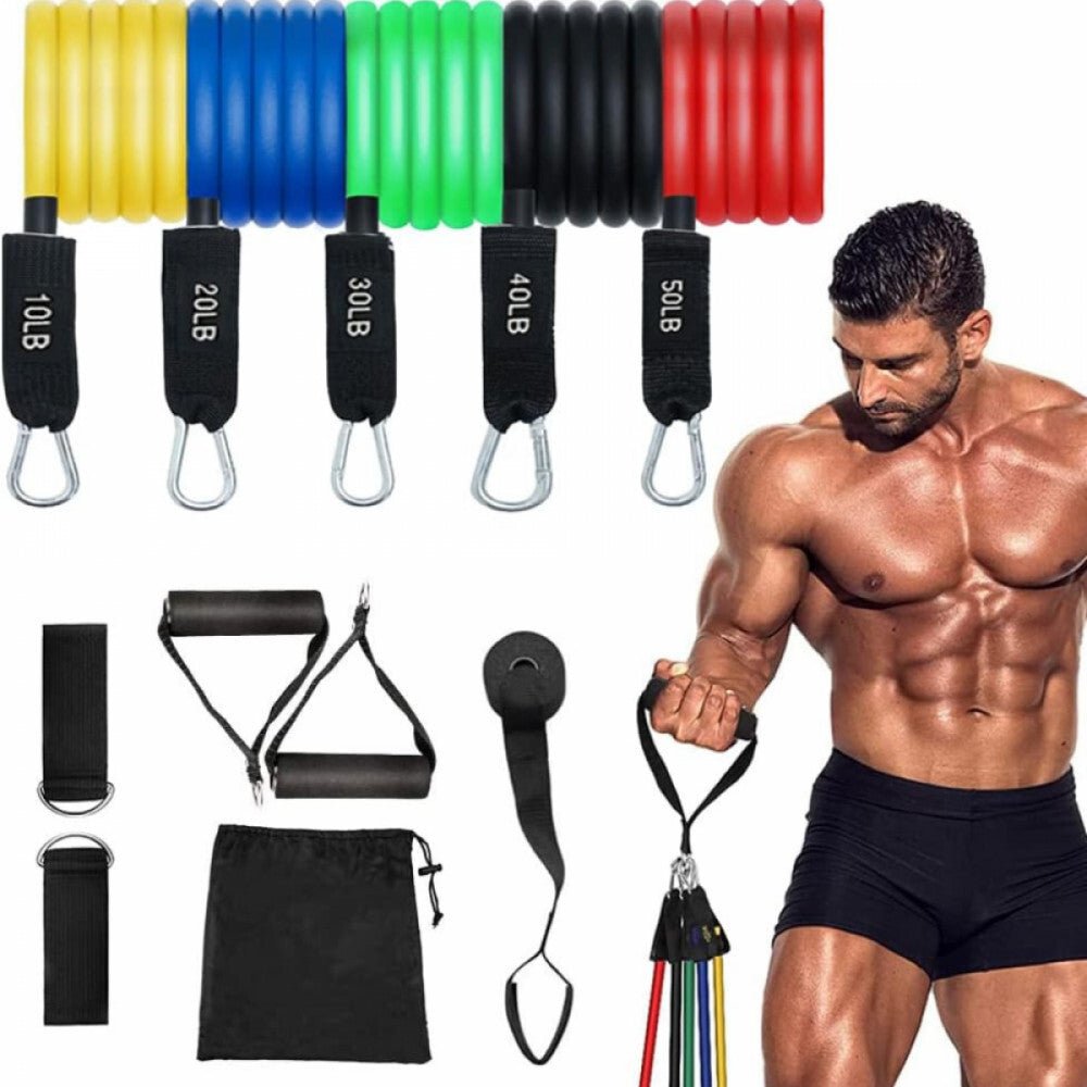 Fitbody 11 db - os Fitnesz Gumikötél Készlet – Színes - BShopy